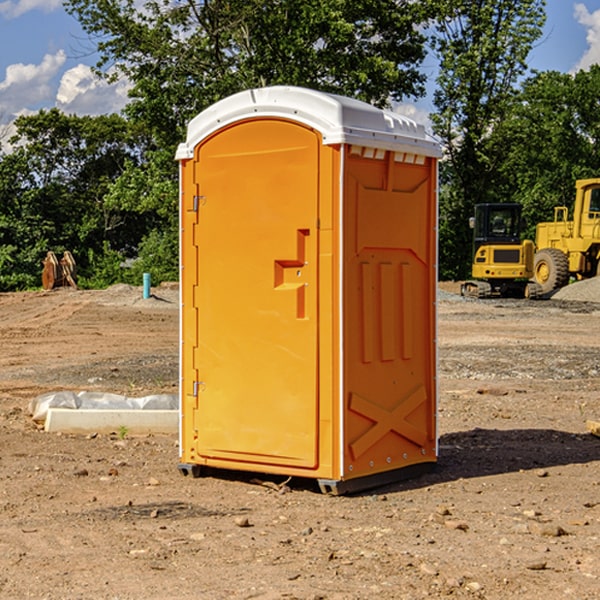 how often are the porta potties cleaned and serviced during a rental period in Shelbyville